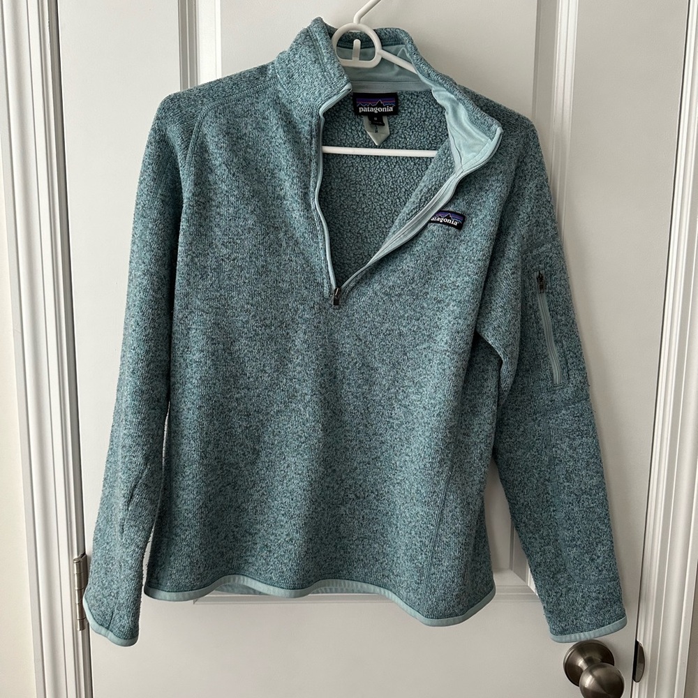 Teal Patagonia Women's Better Sweater 1/4 Zip Pullover